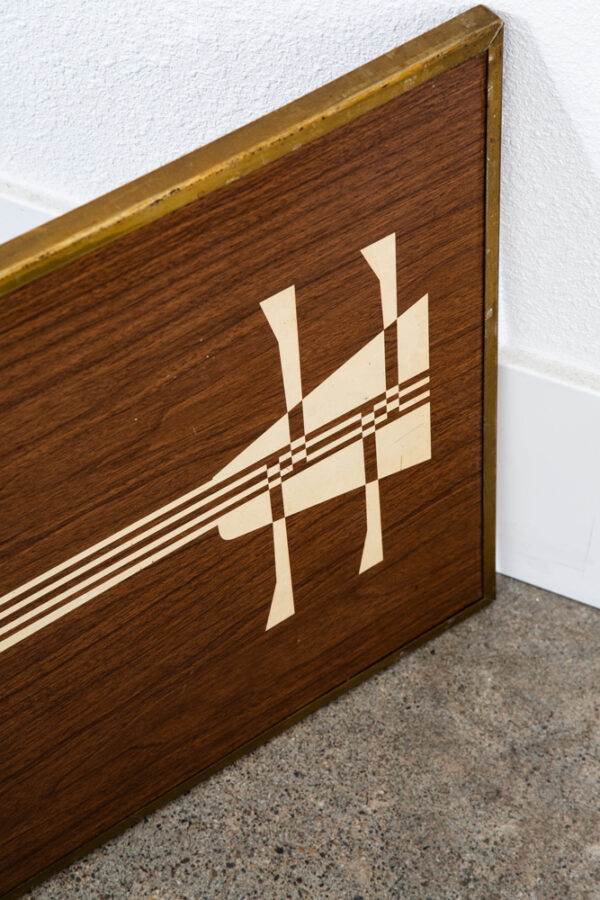 Mid Century Modern Clock Walnut Wall Wood White Guitar Music Key Mcm Rectangular - Image 8