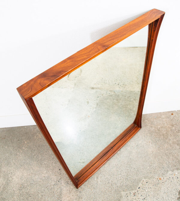 Mid Century Modern Mirror Wall Hanging Dillingham Vanity Solid Walnut 41.5x29.5 - Image 10