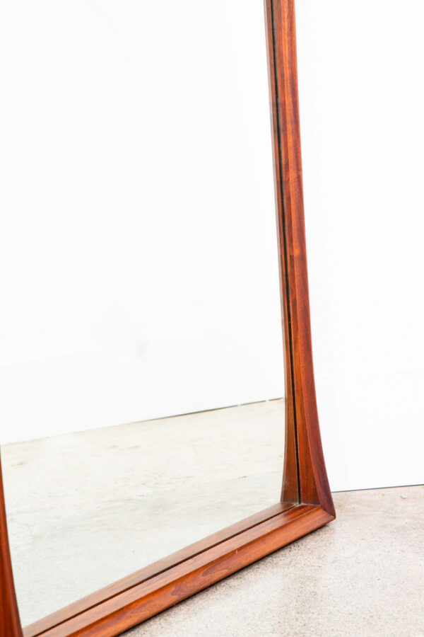 Mid Century Modern Mirror Wall Hanging Dillingham Vanity Solid Walnut 41.5x29.5 - Image 5