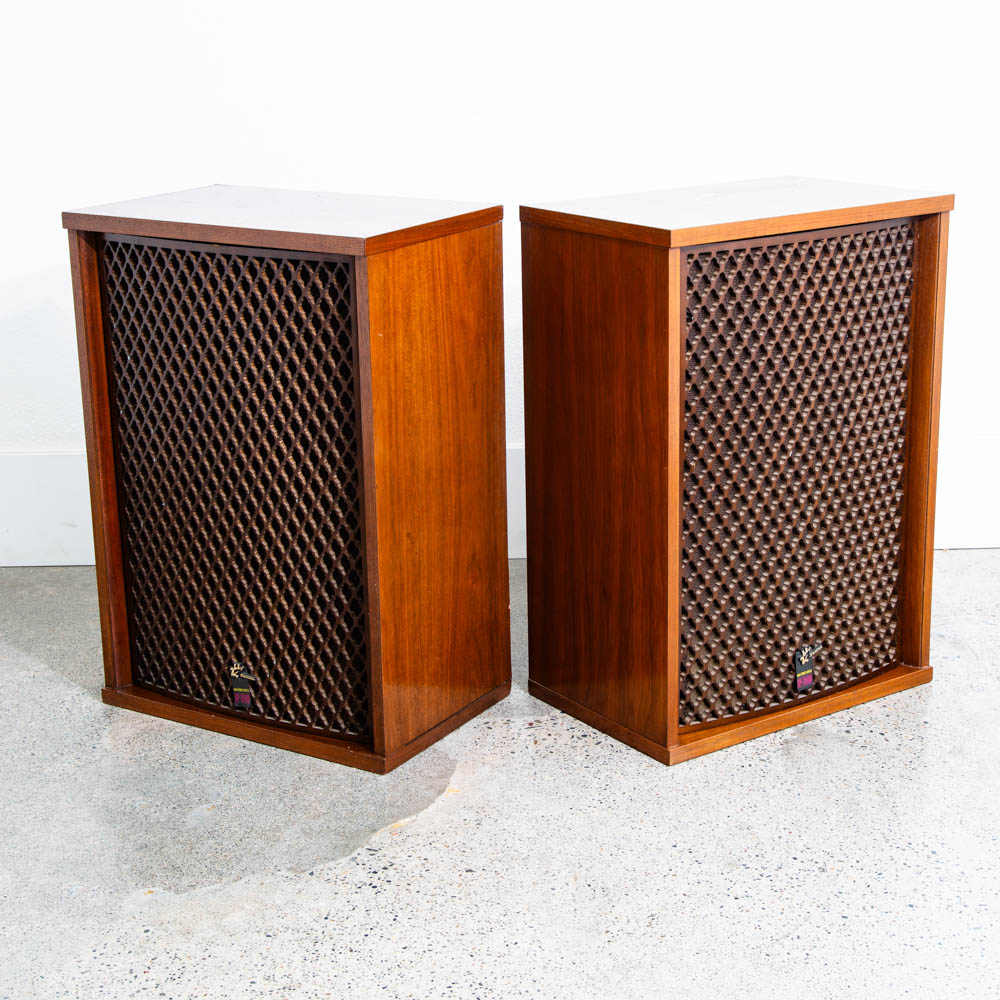 Mid Century Speakers Sansui SP-3500 4 Way Walnut Tested Speaker Set Grills 1 - Image 2