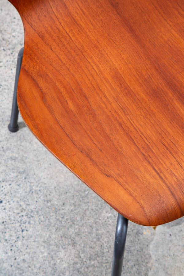 Mid Century Danish Modern Dining Chairs Set 4 Jofa Herbert Hirche Teak Metal Mcm - Image 7