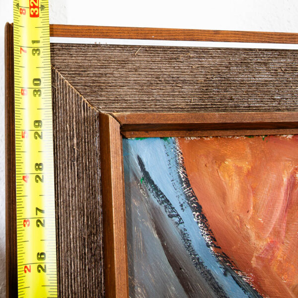 Mid Century Modern Acrylic Painting on Canvas Original Art Abstracted Piece Framed - Image 11