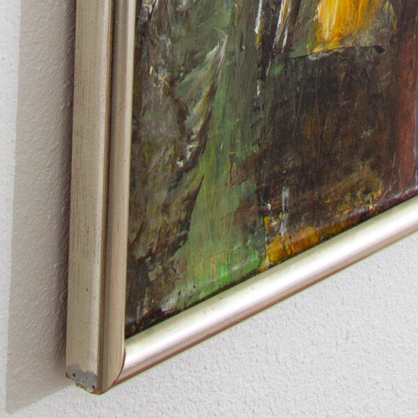 Mid Century Danish Modern Painting Studio Art Oil Abstract Expressionism Frame - Image 7