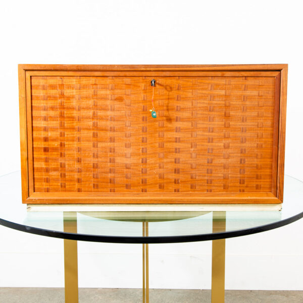 Mid Century Danish Modern Wall Unit Cabinet Drop Down Teak Mcm Cado Royal Lock - Image 3