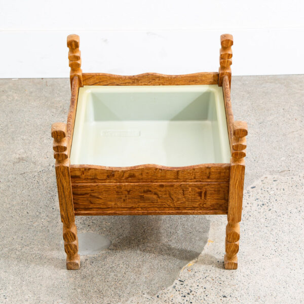 Mid Century Danish Modern Planter Oak Denmark Window Outdoor / Indoor Square Mcm - Image 4
