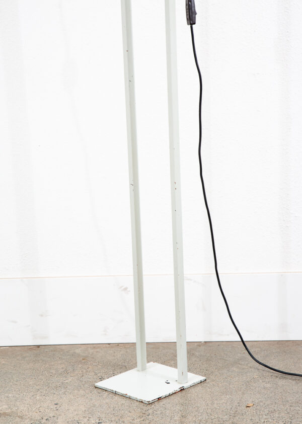 Mid century Modern Floor Lamp White Adjustable Square Vintage Cubist Denmark - Image 9