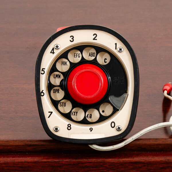 Mid Century Modern Vintage Swedish Red Cobra Ericofon Rotary Telephone Circa 1954 - Image 10