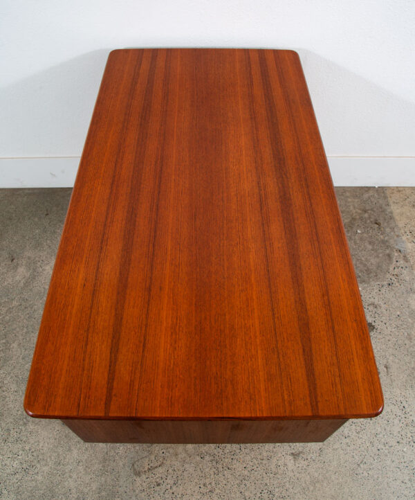 Mid Century Danish Modern Desk 3 Drawer Teak Cabinet Wood Office Executive Mcm - Image 6