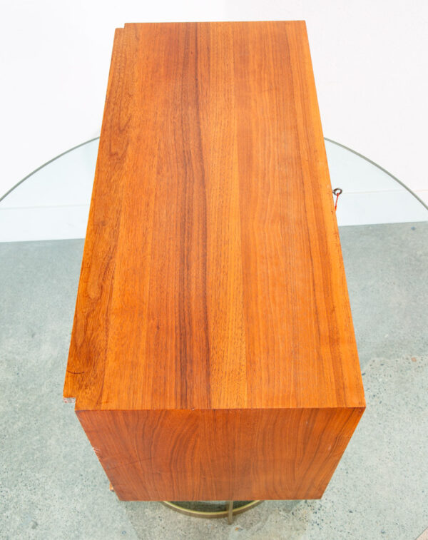 Mid Century Danish Modern Wall Unit Cabinet Drop Down Teak Mcm Cado Royal Lock - Image 7