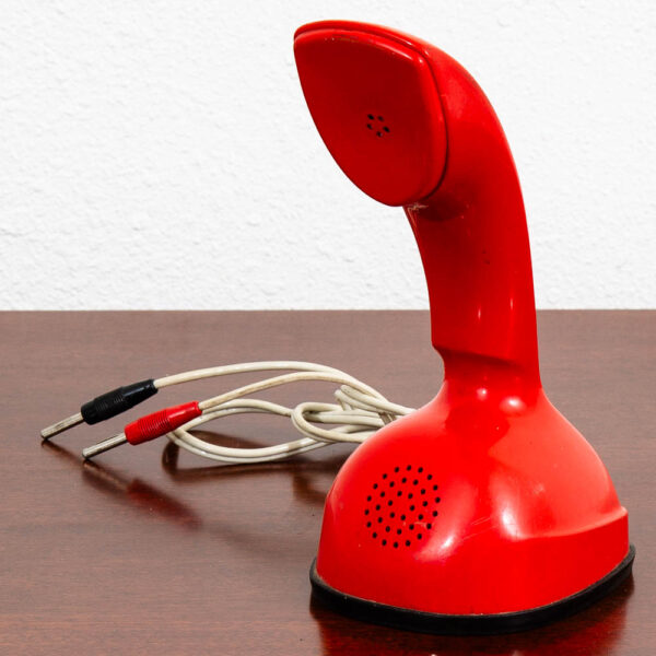Mid Century Modern Vintage Swedish Red Cobra Ericofon Rotary Telephone Circa 1954 - Image 3