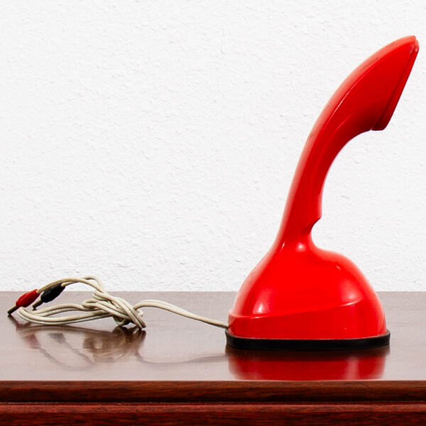 Mid Century Modern Vintage Swedish Red Cobra Ericofon Rotary Telephone Circa 1954 - Image 5