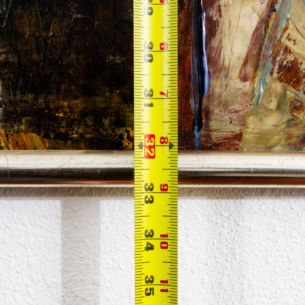 Mid Century Danish Modern Painting Studio Art Oil Abstract Expressionism Frame - Image 11