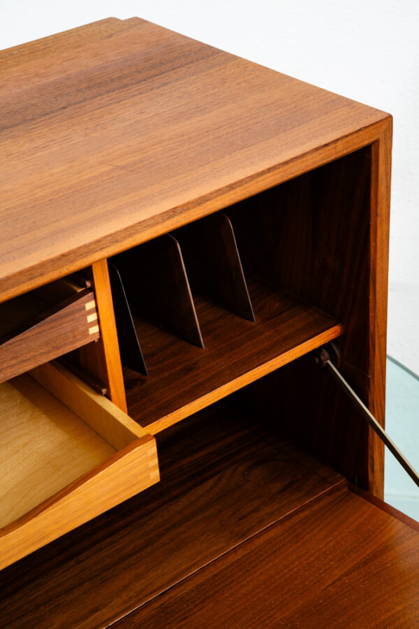 Mid Century Danish Modern Wall Unit Cabinet Drop Down Teak Mcm Cado Royal Lock - Image 12