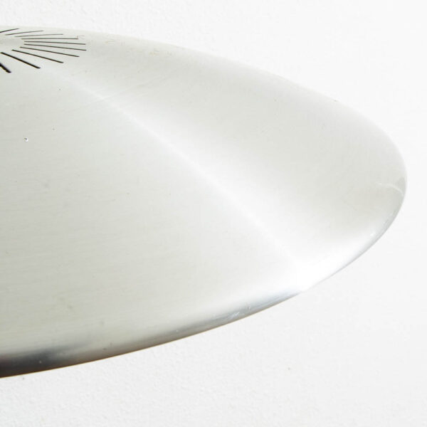 Mid Century Danish Modern Pendant Lamp Jo Hammerborg Fog & Menup Silver 2 light - Image 7