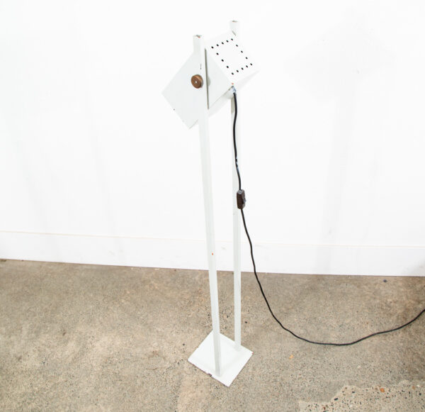 Mid century Modern Floor Lamp White Adjustable Square Vintage Cubist Denmark - Image 10