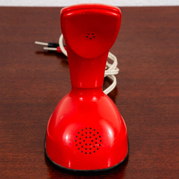 Mid Century Modern Vintage Swedish Red Cobra Ericofon Rotary Telephone Circa 1954 - Image 4
