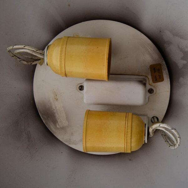 Mid Century Danish Modern Pendant Lamp Jo Hammerborg Fog & Menup Silver 2 light - Image 8