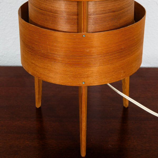 Vintage Mid Century Modern Floor Lamp Hans-Agne Jakobsson Pine Wood Sweden 1970 - Image 9