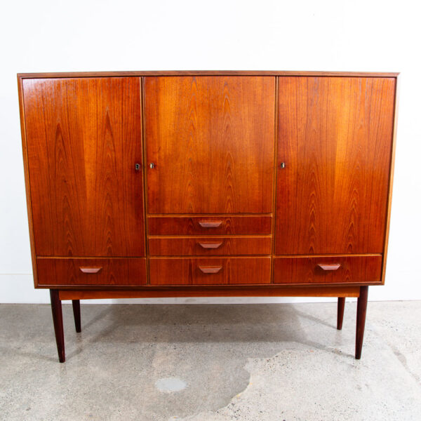 Mid Century Danish Modern Credenza Sideboard Denmark Drawers Shelves Storage - Image 2