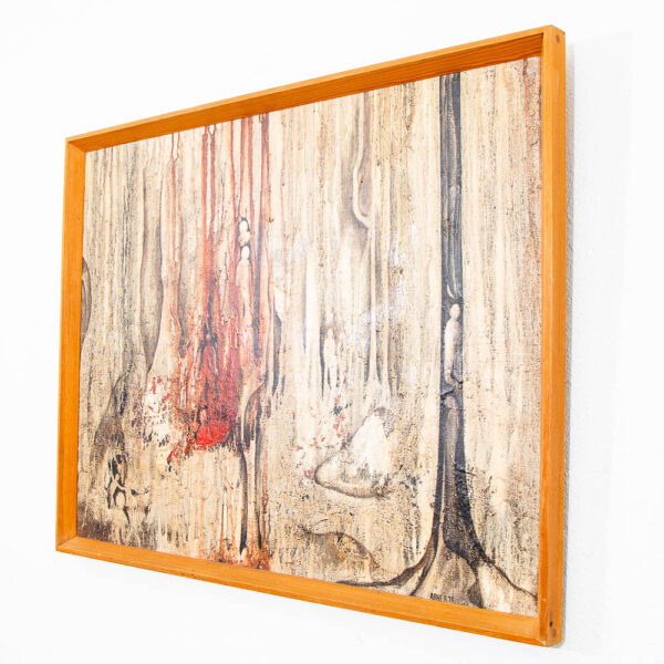 Mid Century Modern Painting Original Art Abstract Landscape Forest Expressionist - Image 2