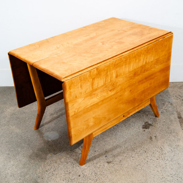 Mid Century Modern Dining Table Solid Maple Gate Leg Drop Heywood Wakefield Leaf - Image 4