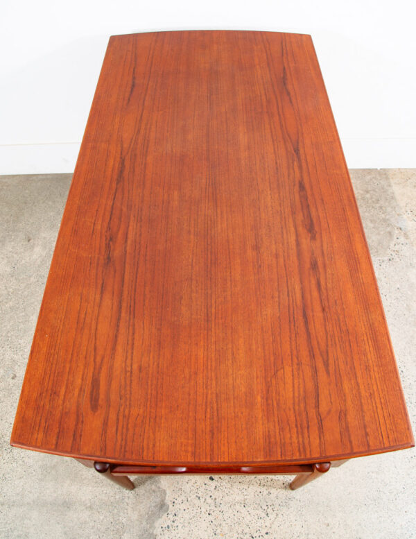Mid Century Danish Modern Desk Executive Teak 4 Drawer Bookshelf Floating Lock - Image 11