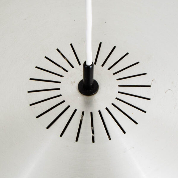Mid Century Danish Modern Pendant Lamp Jo Hammerborg Fog & Menup Silver 2 light - Image 2