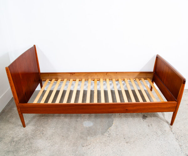 Mid Century Danish Modern Bed Frame Sm Single Teak Oak Denmark Cane Mobler Mcm - Image 4