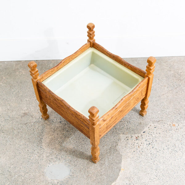Mid Century Danish Modern Planter Oak Denmark Window Outdoor / Indoor Square Mcm - Image 2