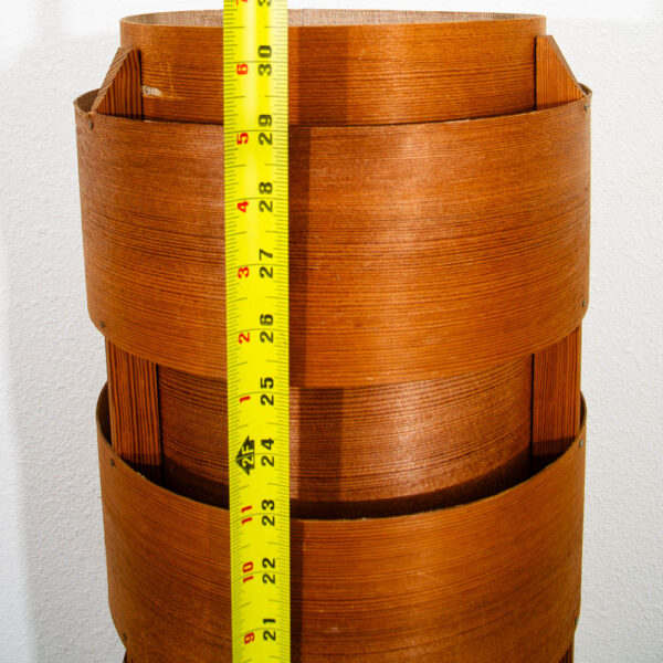 Vintage Mid Century Modern Floor Lamp Hans-Agne Jakobsson Pine Wood Sweden 1970 - Image 7