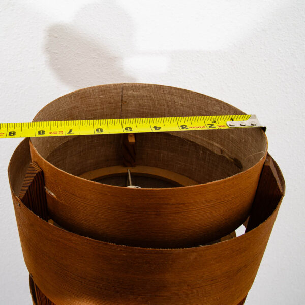 Vintage Mid Century Modern Floor Lamp Hans-Agne Jakobsson Pine Wood Sweden 1970 - Image 6