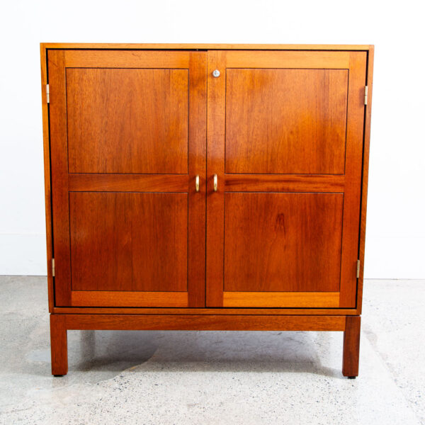 Mid Century Modern Compact Credenza Cabinet Solid Mahogany Soborg 16 Drawers Mcm - Image 3