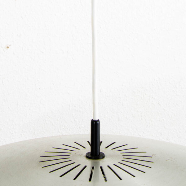 Mid Century Danish Modern Pendant Lamp Jo Hammerborg Fog & Menup Silver 2 light - Image 4