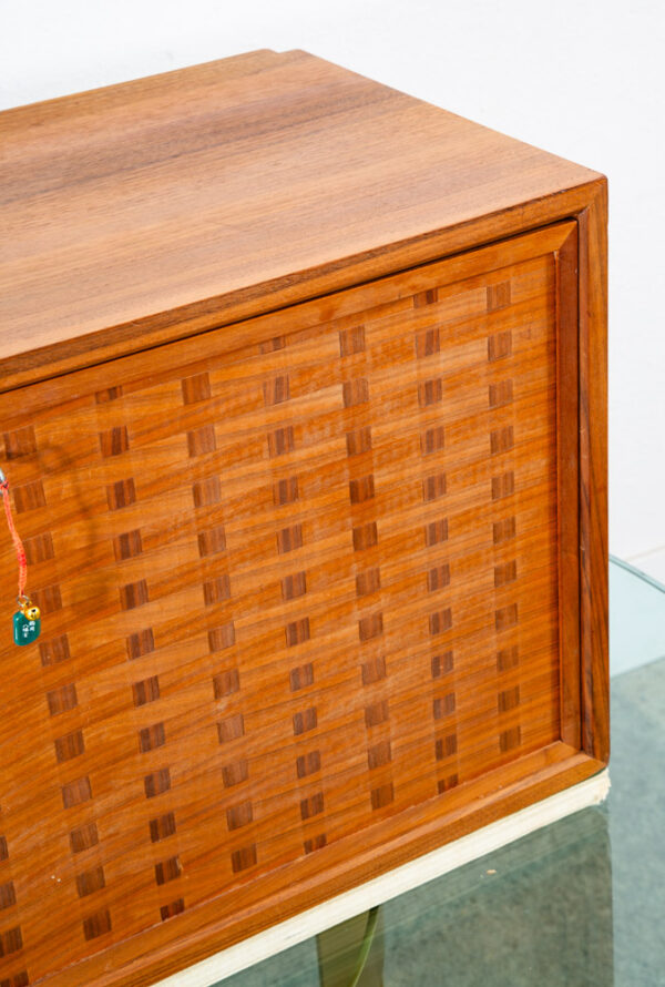 Mid Century Danish Modern Wall Unit Cabinet Drop Down Teak Mcm Cado Royal Lock - Image 9