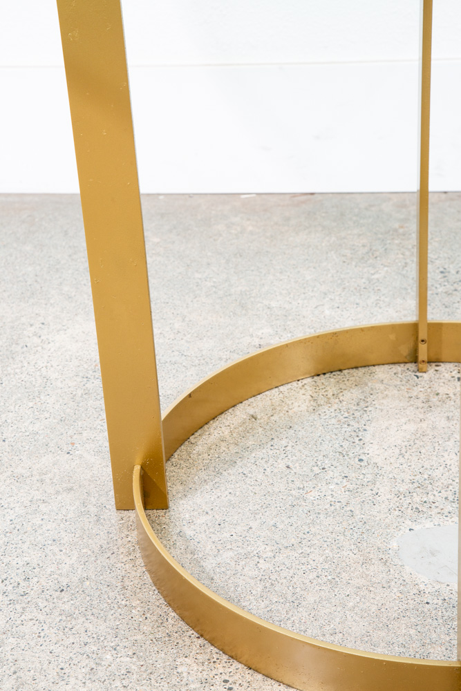 Mid Century Modern Dining Table Brass Round Glass Vintage Circular Fontana Arte - Image 7