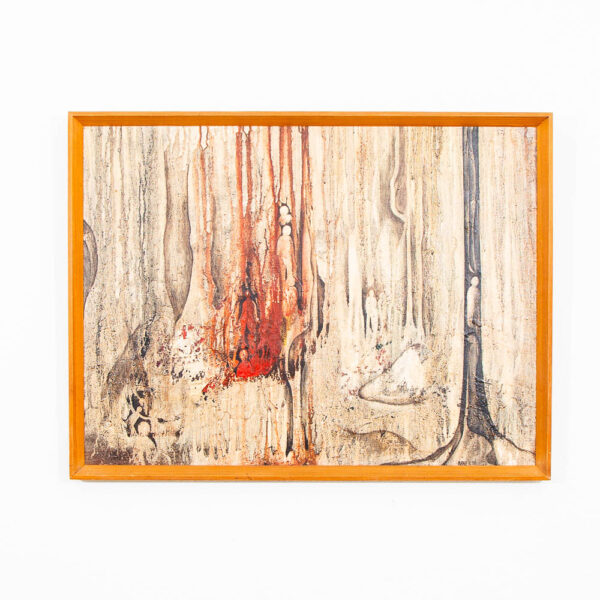 Mid Century Modern Painting Original Art Abstract Landscape Forest Expressionist
