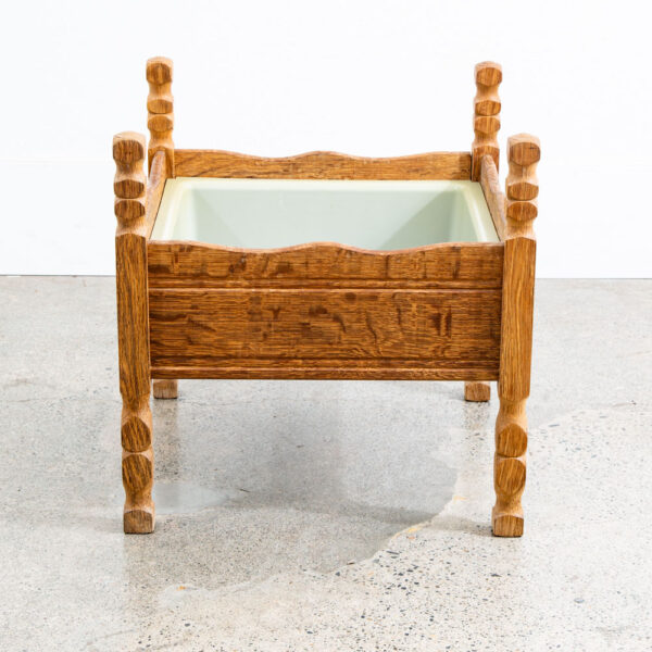 Mid Century Danish Modern Planter Oak Denmark Window Outdoor / Indoor Square Mcm - Image 5