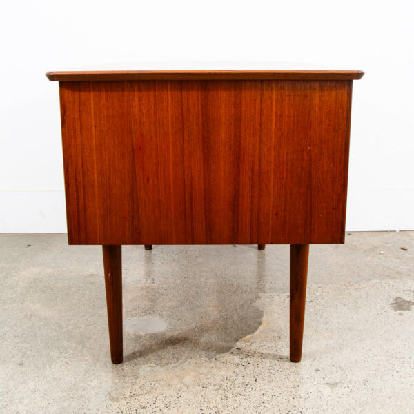 Mid Century Danish Modern Desk 3 Drawer Teak Cabinet Wood Office Executive Mcm - Image 4