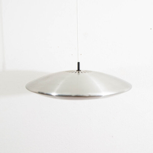Mid Century Danish Modern Pendant Lamp Jo Hammerborg Fog & Menup Silver 2 light - Image 3