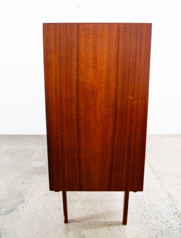 Mid Century Danish Modern Credenza Highboard Teak Sliding Doors Rosewood Bar Mcm - Image 5