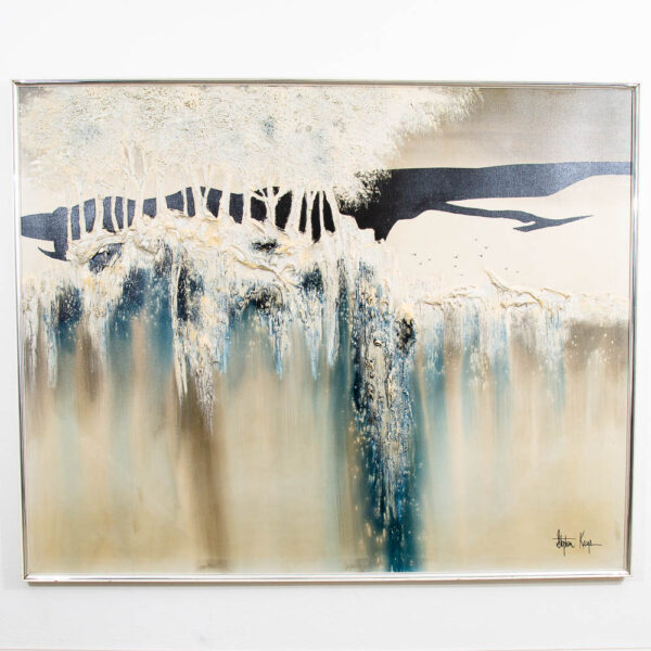 Mid Century Modern Oil Painting Abstract Expressionist Forest Stephen Kaye Mcm - Image 6