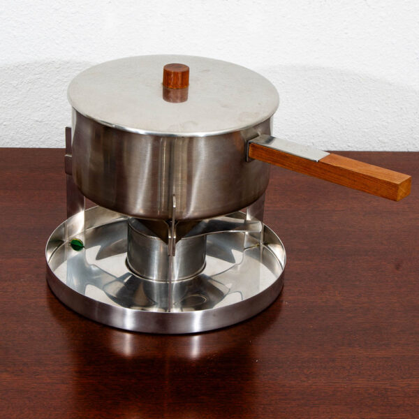 Mid Century Danish Modern Fondue Set Rosewood Cheese Set Denmark Arne Jacobsen M - Image 2