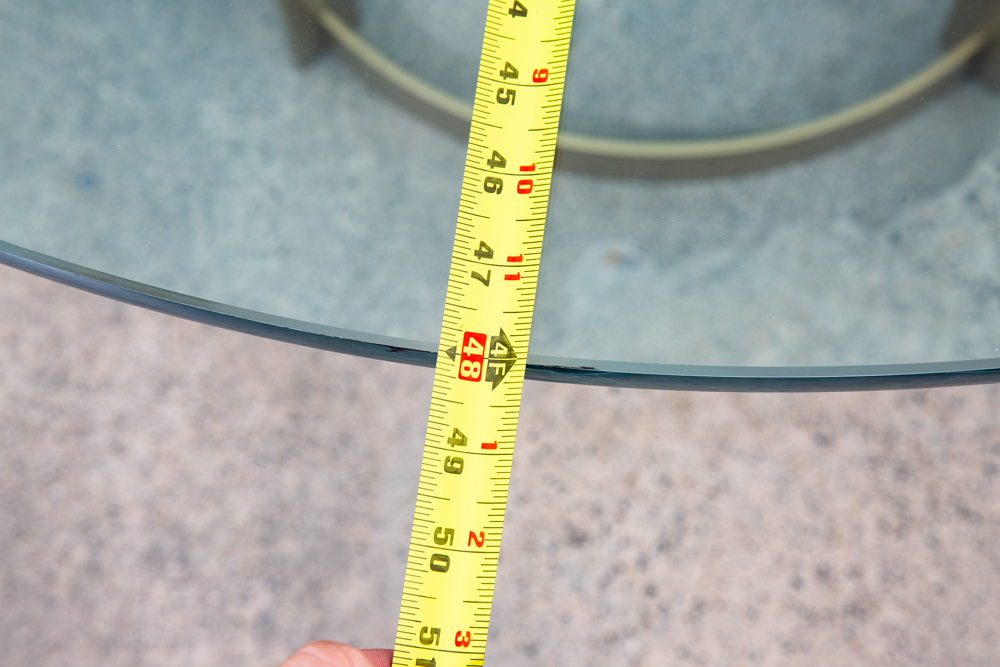 Mid Century Modern Dining Table Brass Round Glass Vintage Circular Fontana Arte - Image 12