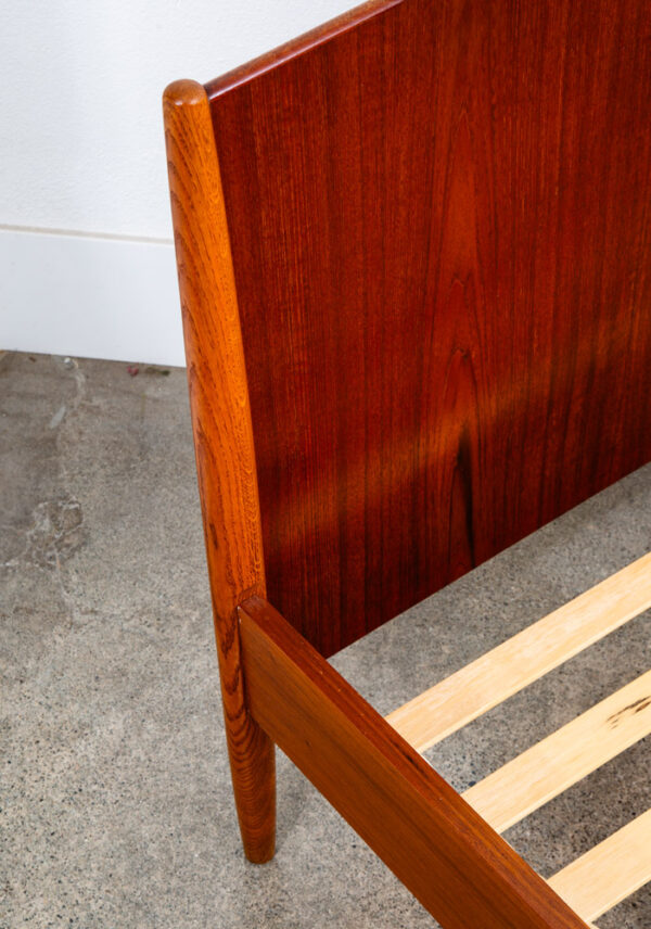 Mid Century Danish Modern Bed Frame Sm Single Teak Oak Denmark Cane Mobler Mcm - Image 7