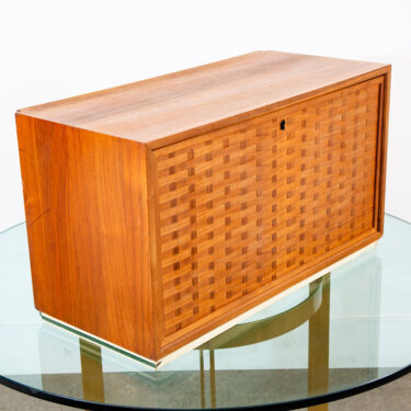 Mid Century Danish Modern Wall Unit Cabinet Drop Down Teak Mcm Cado Royal Lock