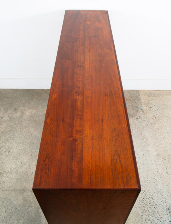 Mid Century Danish Modern Credenza Highboard Server Hutch Teak Tambour Doors Mcm - Image 5