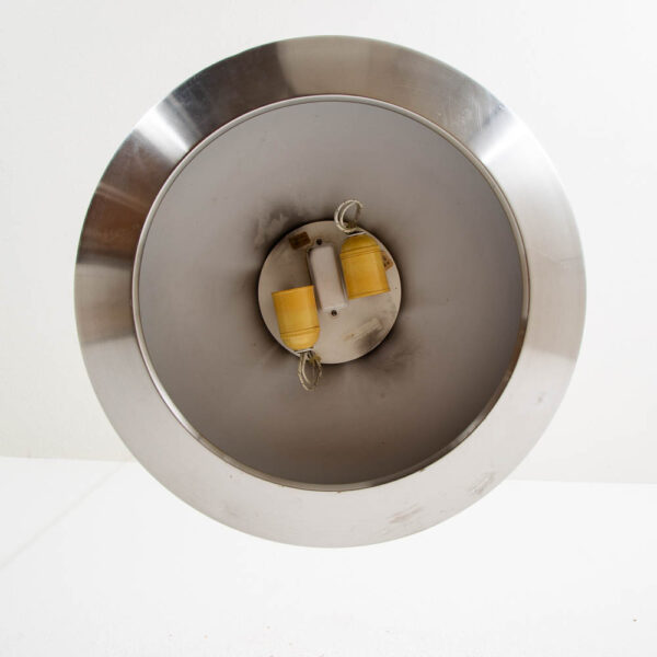 Mid Century Danish Modern Pendant Lamp Jo Hammerborg Fog & Menup Silver 2 light - Image 5