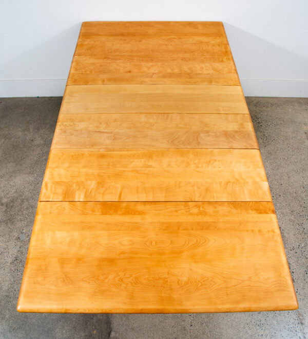 Mid Century Modern Dining Table Solid Maple Gate Leg Drop Heywood Wakefield Leaf - Image 11