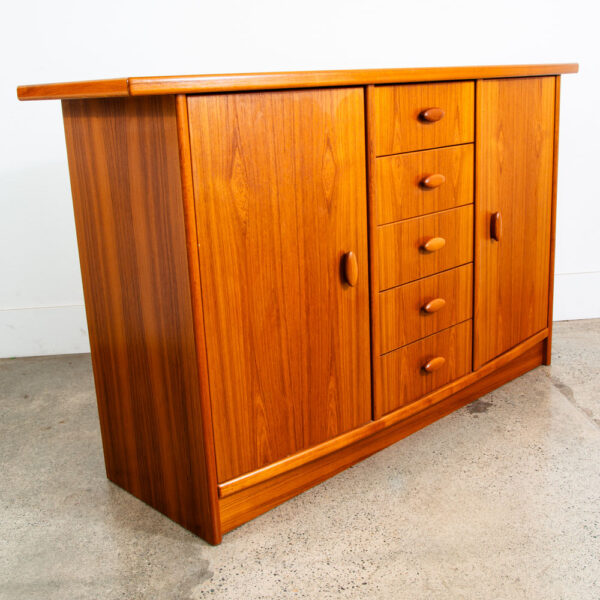 Mid Century Danish Modern Credenza Sideboard Drawers Cabinet Console Media Table