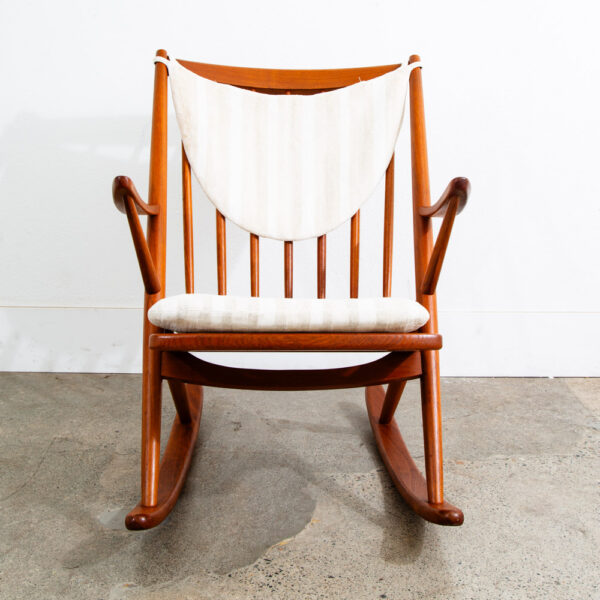 Mid Century Danish Modern Rocking Chair Teak Rocker Frank Reenskaug Bramin Mcm - Image 4